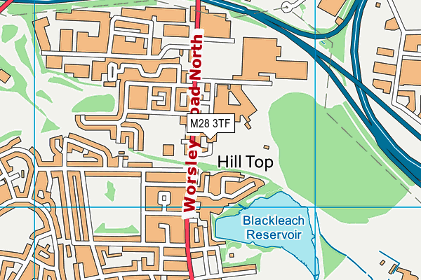 M28 3TF map - OS VectorMap District (Ordnance Survey)