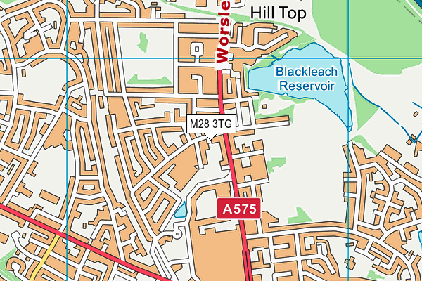 M28 3TG map - OS VectorMap District (Ordnance Survey)