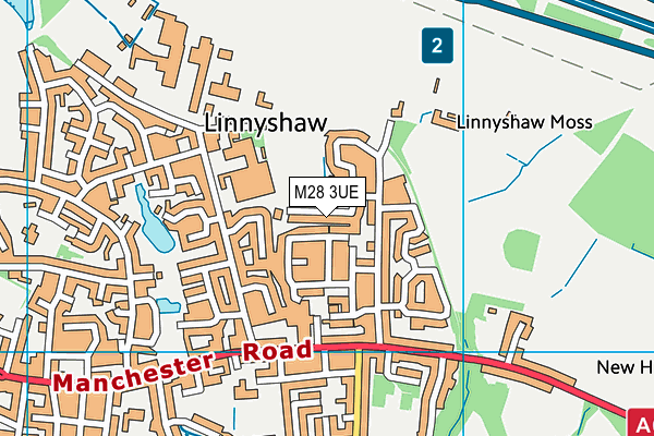 M28 3UE map - OS VectorMap District (Ordnance Survey)