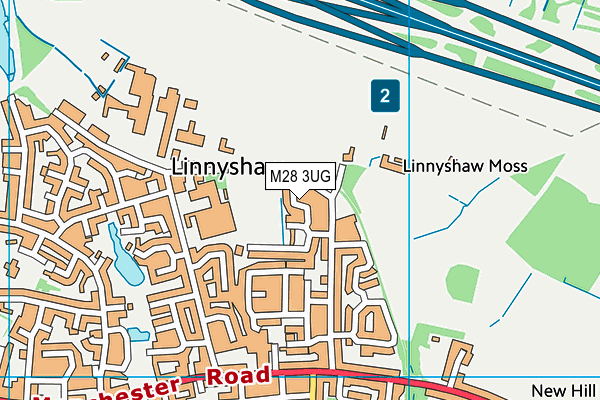 M28 3UG map - OS VectorMap District (Ordnance Survey)