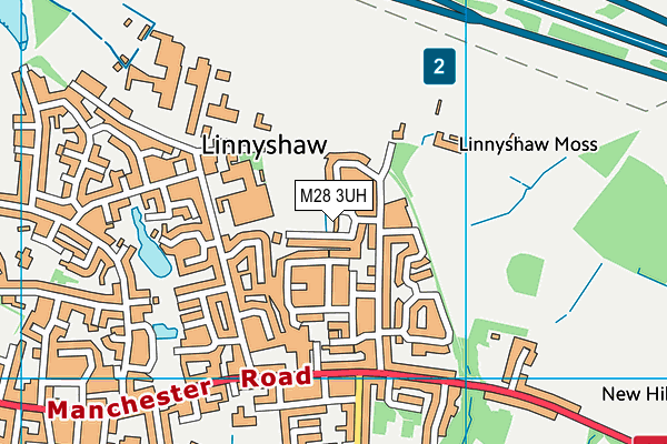 M28 3UH map - OS VectorMap District (Ordnance Survey)