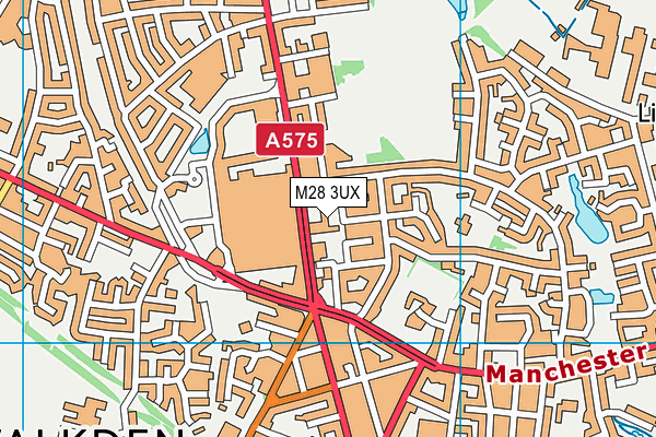 M28 3UX map - OS VectorMap District (Ordnance Survey)