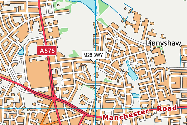 M28 3WY map - OS VectorMap District (Ordnance Survey)