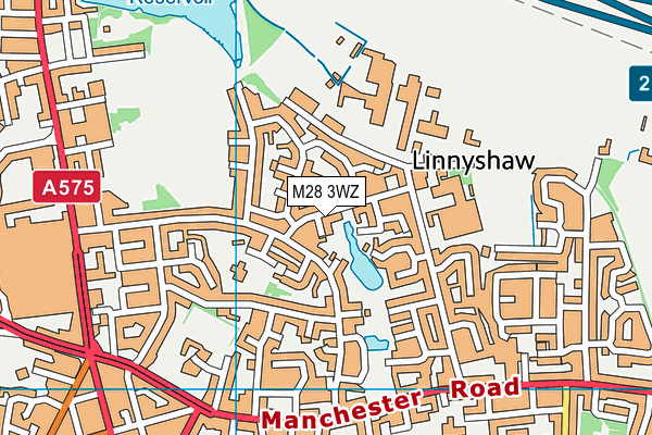 M28 3WZ map - OS VectorMap District (Ordnance Survey)