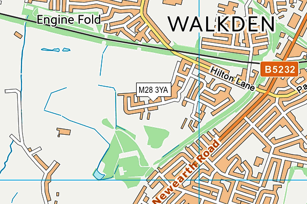 M28 3YA map - OS VectorMap District (Ordnance Survey)