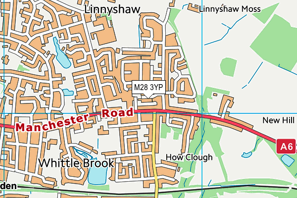 M28 3YP map - OS VectorMap District (Ordnance Survey)