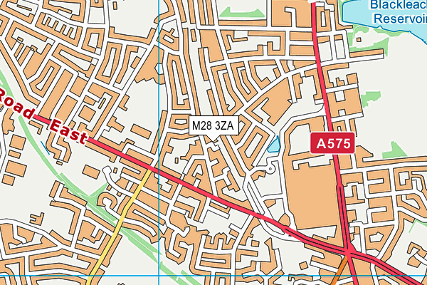 M28 3ZA map - OS VectorMap District (Ordnance Survey)
