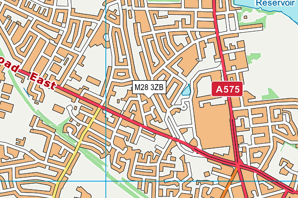 M28 3ZB map - OS VectorMap District (Ordnance Survey)