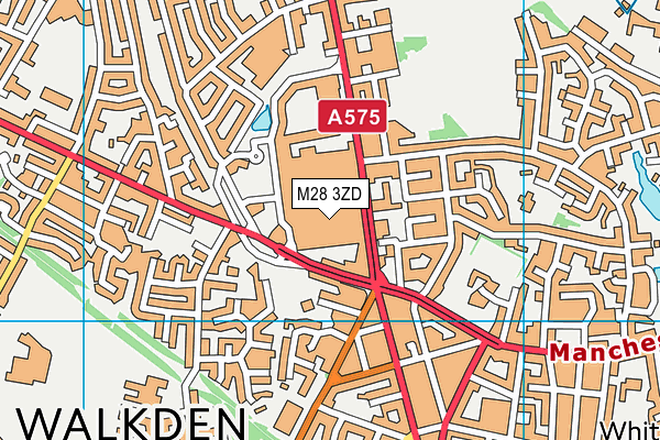 M28 3ZD map - OS VectorMap District (Ordnance Survey)