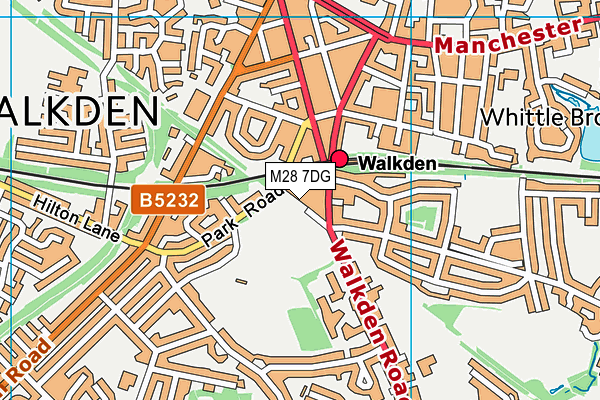M28 7DG map - OS VectorMap District (Ordnance Survey)