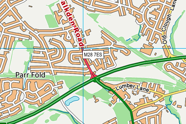 M28 7ES map - OS VectorMap District (Ordnance Survey)