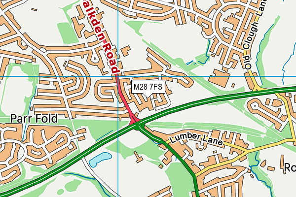 M28 7FS map - OS VectorMap District (Ordnance Survey)