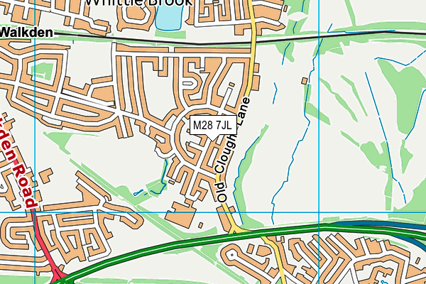 M28 7JL map - OS VectorMap District (Ordnance Survey)