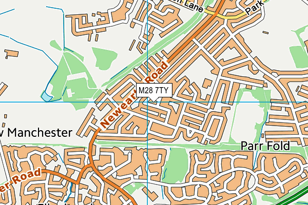 M28 7TY map - OS VectorMap District (Ordnance Survey)