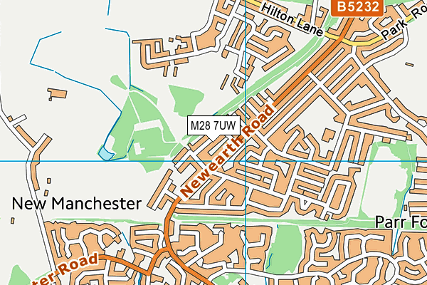 M28 7UW map - OS VectorMap District (Ordnance Survey)