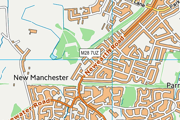 M28 7UZ map - OS VectorMap District (Ordnance Survey)