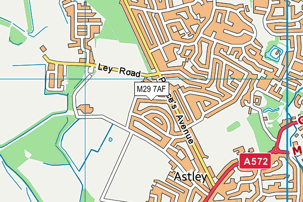 M29 7AF map - OS VectorMap District (Ordnance Survey)