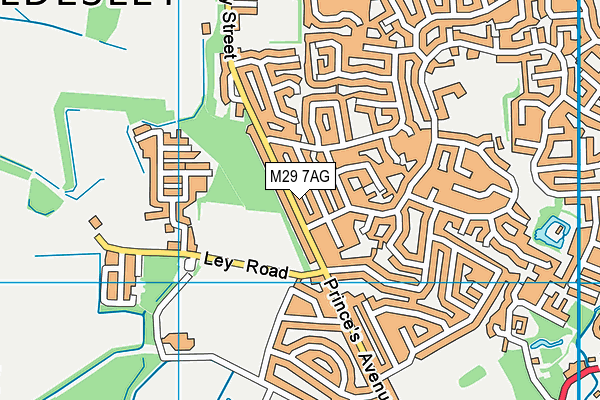 M29 7AG map - OS VectorMap District (Ordnance Survey)
