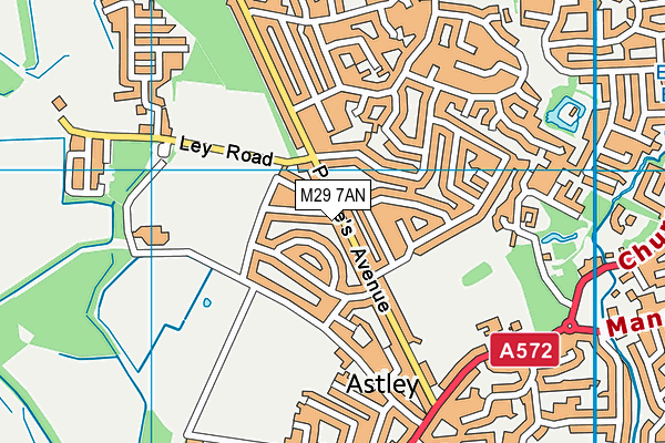 M29 7AN map - OS VectorMap District (Ordnance Survey)