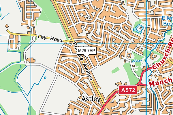 M29 7AP map - OS VectorMap District (Ordnance Survey)