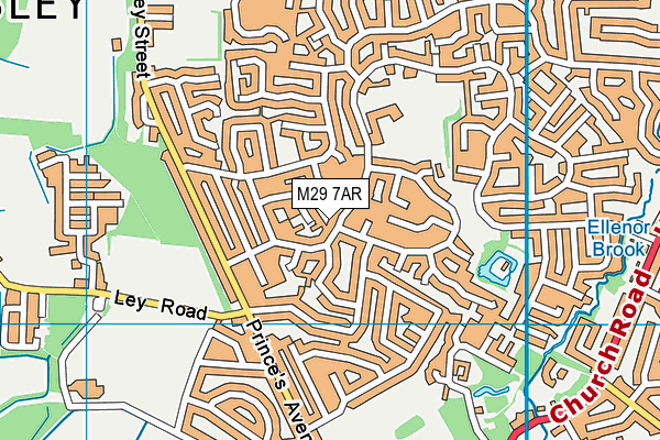 M29 7AR map - OS VectorMap District (Ordnance Survey)