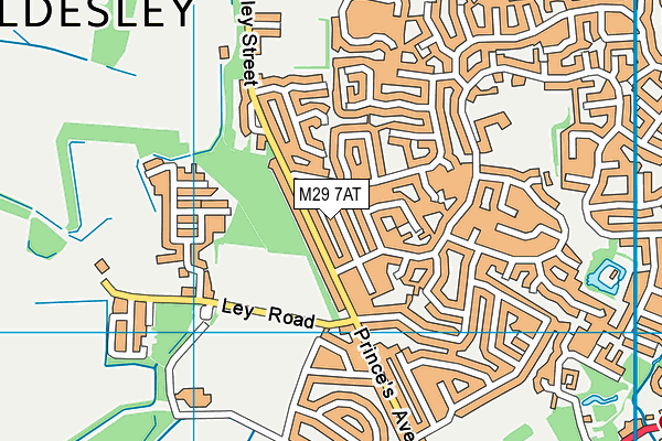 M29 7AT map - OS VectorMap District (Ordnance Survey)