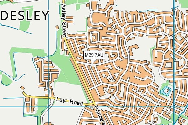 M29 7AU map - OS VectorMap District (Ordnance Survey)