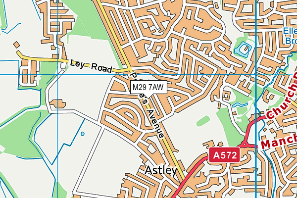 M29 7AW map - OS VectorMap District (Ordnance Survey)