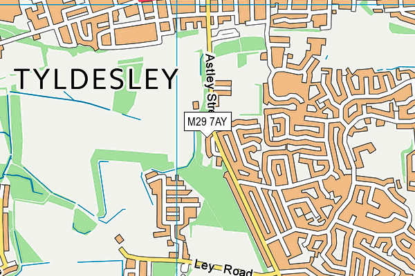 M29 7AY map - OS VectorMap District (Ordnance Survey)