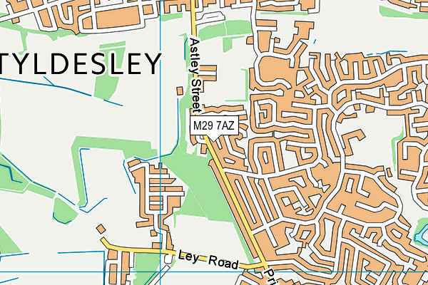 M29 7AZ map - OS VectorMap District (Ordnance Survey)