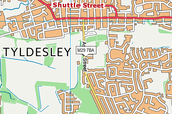 M29 7BA map - OS VectorMap District (Ordnance Survey)