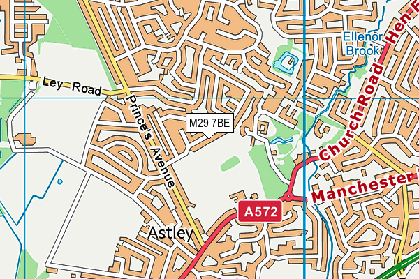 M29 7BE map - OS VectorMap District (Ordnance Survey)