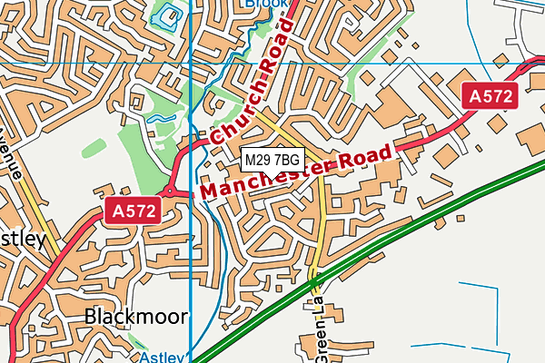 M29 7BG map - OS VectorMap District (Ordnance Survey)