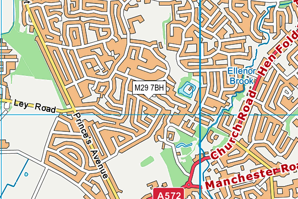 M29 7BH map - OS VectorMap District (Ordnance Survey)