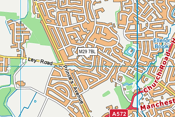 M29 7BL map - OS VectorMap District (Ordnance Survey)