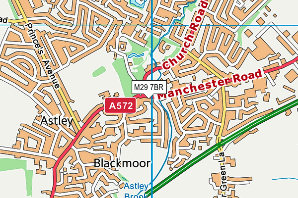 M29 7BR map - OS VectorMap District (Ordnance Survey)