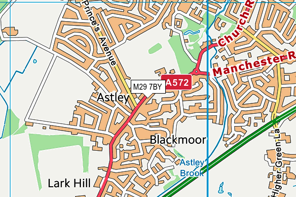 M29 7BY map - OS VectorMap District (Ordnance Survey)