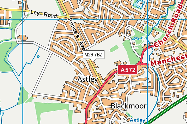 M29 7BZ map - OS VectorMap District (Ordnance Survey)