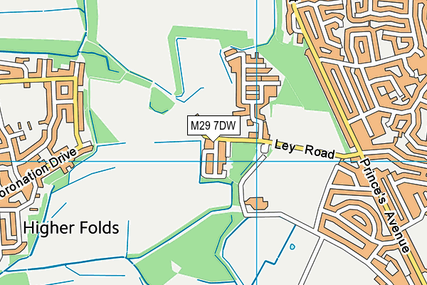 Gin Pit Playing Fields map (M29 7DW) - OS VectorMap District (Ordnance Survey)