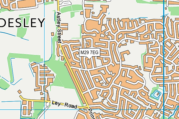 M29 7EG map - OS VectorMap District (Ordnance Survey)