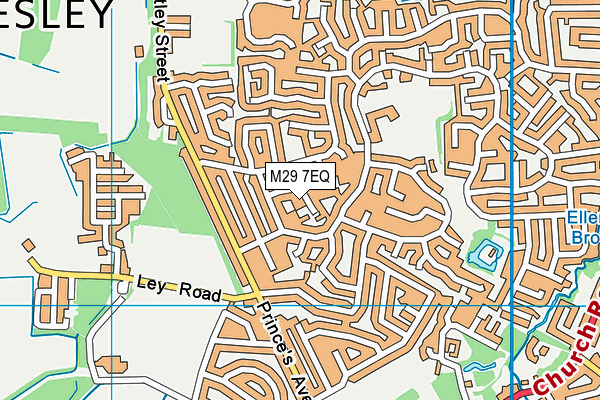 M29 7EQ map - OS VectorMap District (Ordnance Survey)