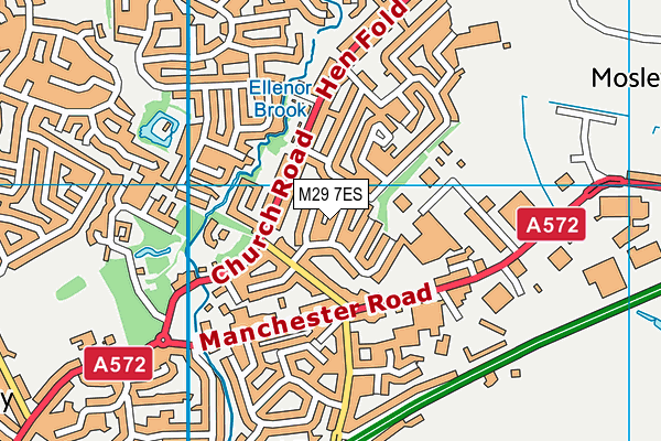 M29 7ES map - OS VectorMap District (Ordnance Survey)
