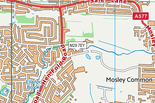Garrett Hall Primary School map (M29 7EY) - OS VectorMap District (Ordnance Survey)