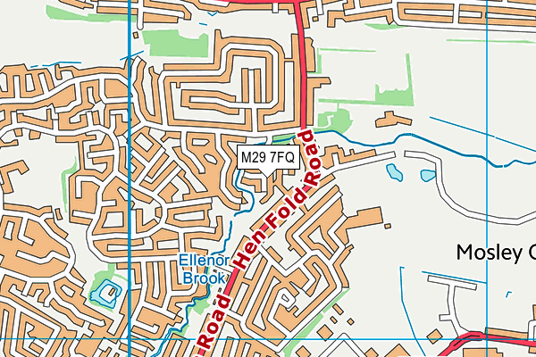 M29 7FQ map - OS VectorMap District (Ordnance Survey)