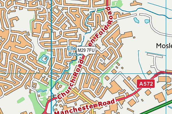 M29 7FU map - OS VectorMap District (Ordnance Survey)