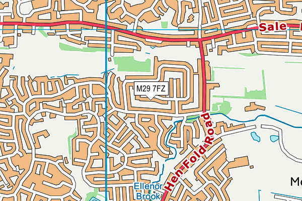 M29 7FZ map - OS VectorMap District (Ordnance Survey)