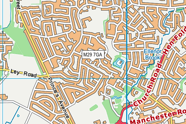 M29 7GA map - OS VectorMap District (Ordnance Survey)