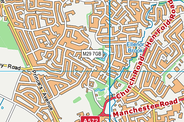 M29 7GB map - OS VectorMap District (Ordnance Survey)