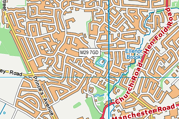 M29 7GD map - OS VectorMap District (Ordnance Survey)