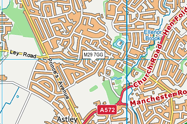 M29 7GG map - OS VectorMap District (Ordnance Survey)